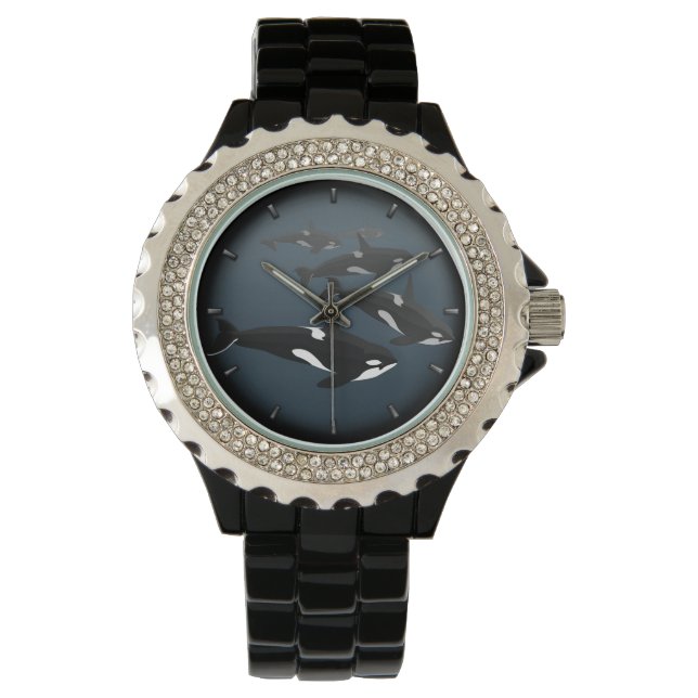 Orca Whale Watch Killer Whale Art Wrist Watch Armbanduhr (Vorderseite)