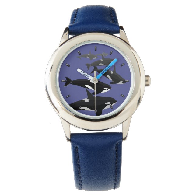 Orca Whale Watch Killer Whale Art Wrist Watch Armbanduhr (Vorderseite)
