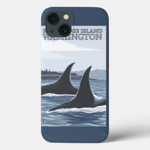 Orca Whales #1 - Bainbridge Island, Washington iPhone 13 Hülle