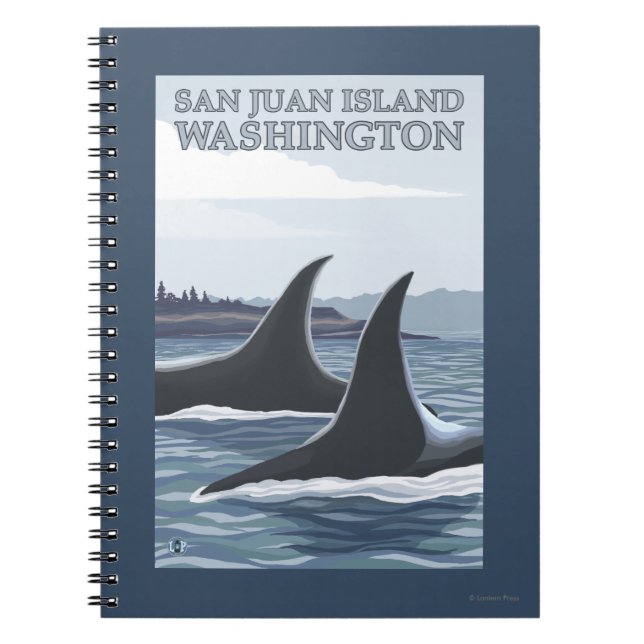Orca Whales #1 - San Juan Island, Washington Notizblock (Vorderseite)