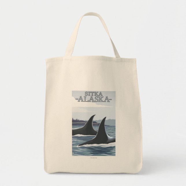 Orca Whales #1 - Sitka, Alaska Tragetasche (Vorne)