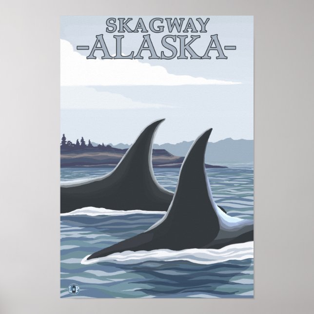 Orca Whales #1 - Skagway, Alaska Poster (Vorne)