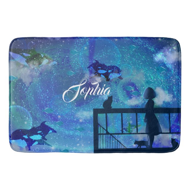 Orca Whales Badematte (Vorderseite)