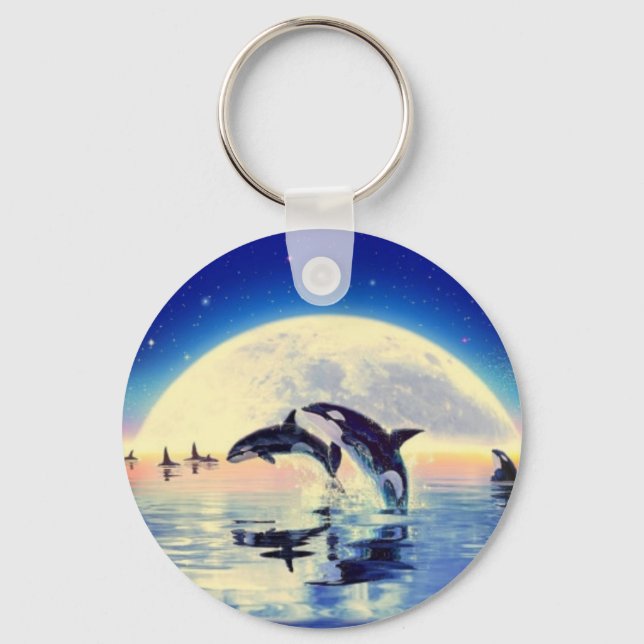 Orca Whales Schlüsselanhänger (Vorderseite)