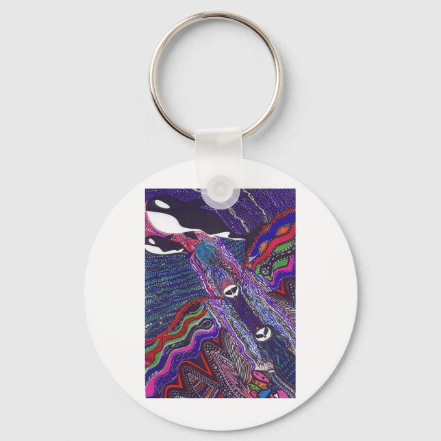 Orca Whales Schlüsselanhänger (Vorderseite)