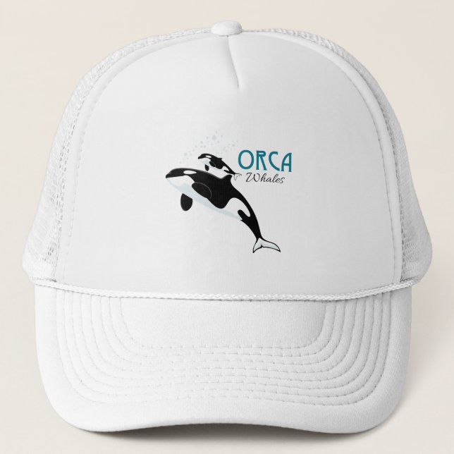 Orca Whales Truckerkappe (Vorderseite)