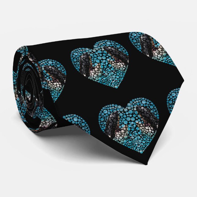 Orcas der Klang des Ozeans, Neck Tie Krawatte (Gerollt)