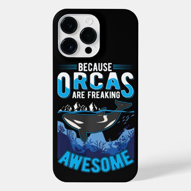 Orcas frieren Phantastischen Walpullover iPhone 14 Pro Max Hülle (Rückseite)