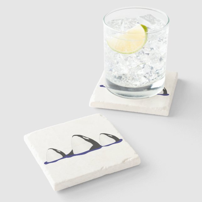 Orcas Stone Untersetzer (Seitenansicht)