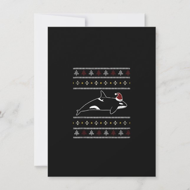 Orcas Whale Sea Kreation Weihnachtssaison Urlaub Einladung (Vorderseite)
