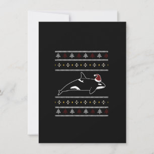Orcas Whale Sea Kreation Weihnachtssaison Urlaub Einladung