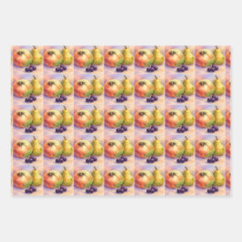 Orchard Fruit Gift Wrap | Apples & Pears Set Geschenkpapier Set