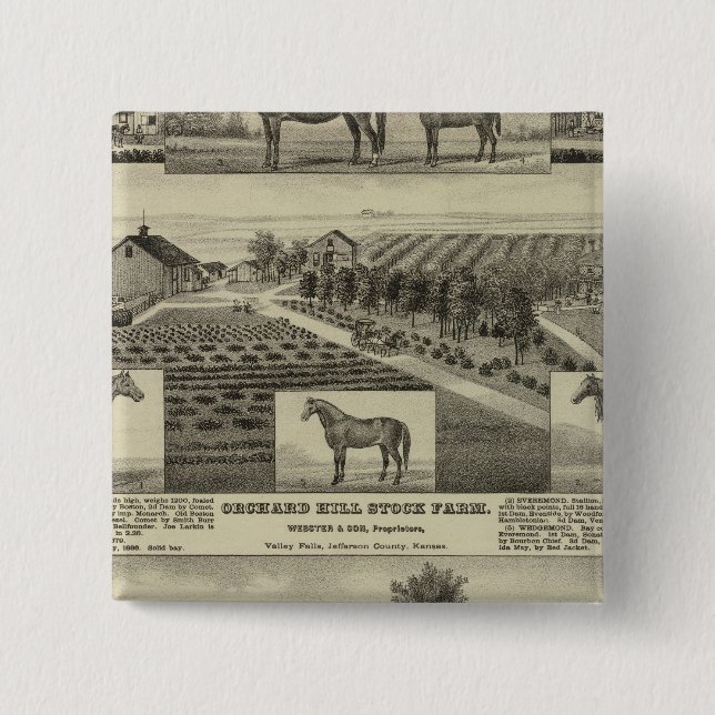 Orchard Hill und Cedar Grove, Kansas Button (Vorderseite)