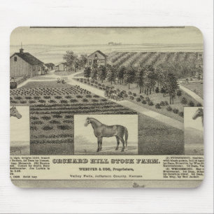 Orchard Hill und Cedar Grove, Kansas Mousepad
