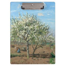 Orchard in Bloom, Louveciennes Camille Pissarro Klemmbrett