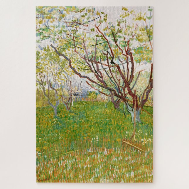 Orchard in Bloom Vincent van Gogh lebendige Kunst (Vertikal)