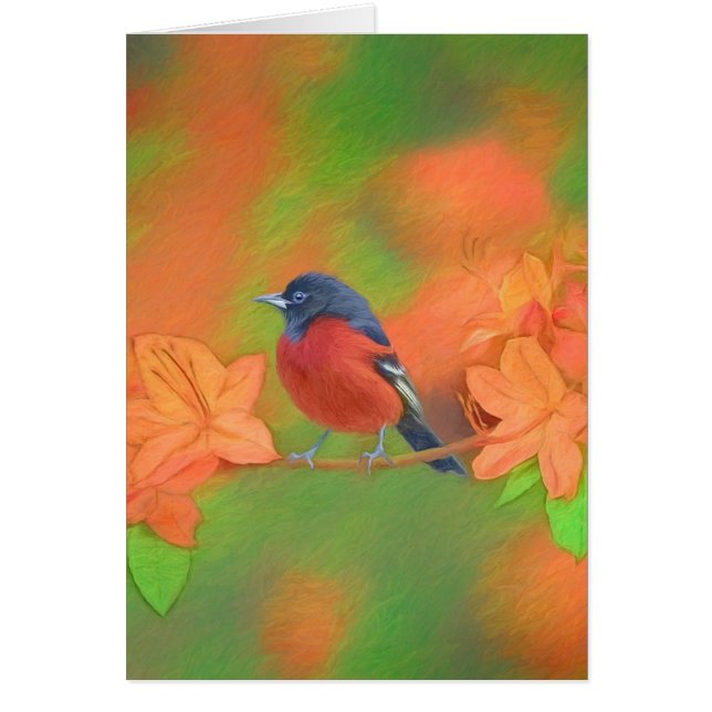 Orchard Oriole Songbird Malerei Original Bird Art (Vorne)