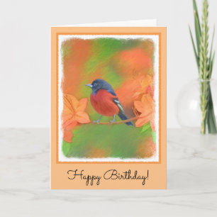 Orchard Oriole Songbird Malerei Original Bird Art Karte