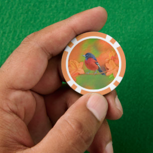 Orchard Oriole Songbird Malerei Original Bird Art Pokerchips