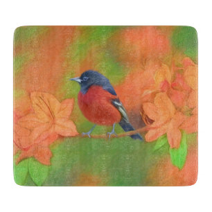 Orchard Oriole Songbird Malerei Original Bird Art Schneidebrett