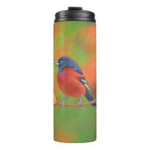 Orchard Oriole Songbird Malerei Original Bird Art Thermosbecher