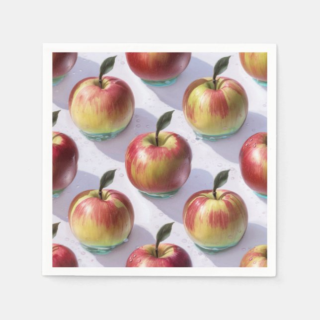 Orchard Red Apple Harvest Paper Napkins Serviette (Vorderseite)