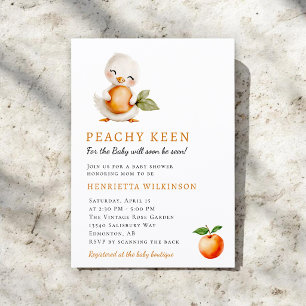 Orchard-Thema-Entlein-Pfirsich-Baby-Party Einladung
