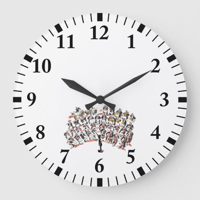 Orchester Große Wanduhr (Vorderseite)