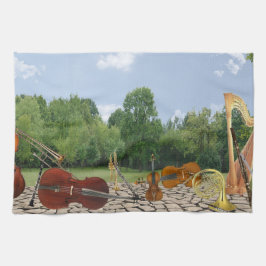 Orchester-Instrumente im Park Küchentuch