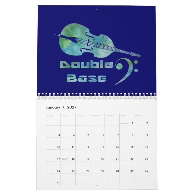 Orchester-Instrumente Kalender (Jan 2027)