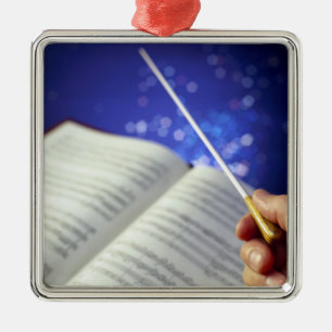 Orchester-Leiter-Elemente 1 Silbernes Ornament