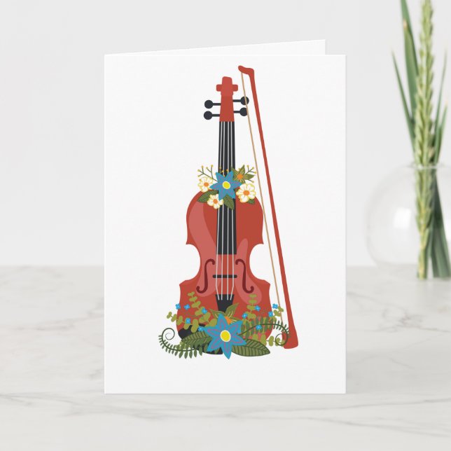 Orchester Musik Violine Viola Lehrerin Anerkennung Karte (Vorderseite)