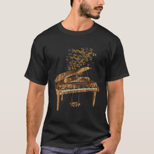 Orchester Pianist Musiker Geschenk Musiknoten Pian T-Shirt