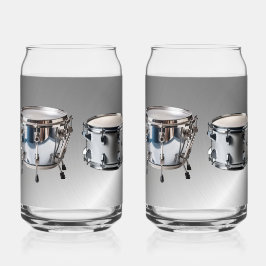 Orchester Schlagzeug gedruckt 16oz Can Brille Dosenglas