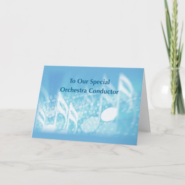 Orchesterdirigent Birthday Notes on Blue Karte (Vorderseite)