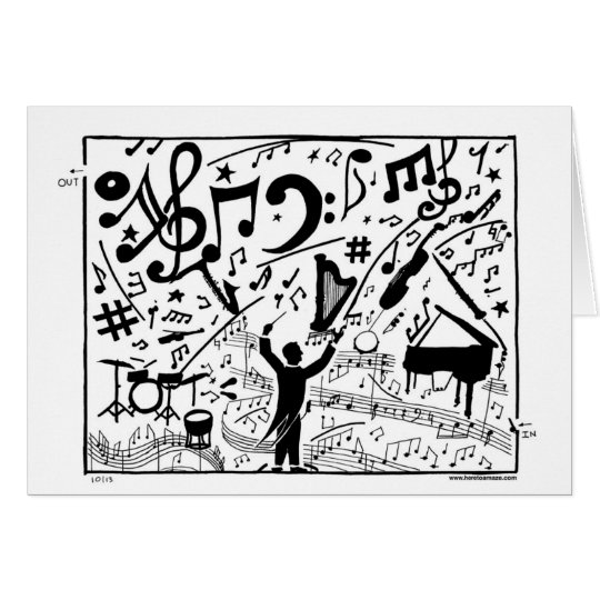 Orchesterlabyrinth ziert diese Grußkarte! Karte