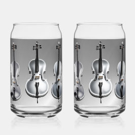 Orchesterlieder gedruckt 16oz Can Brille Dosenglas