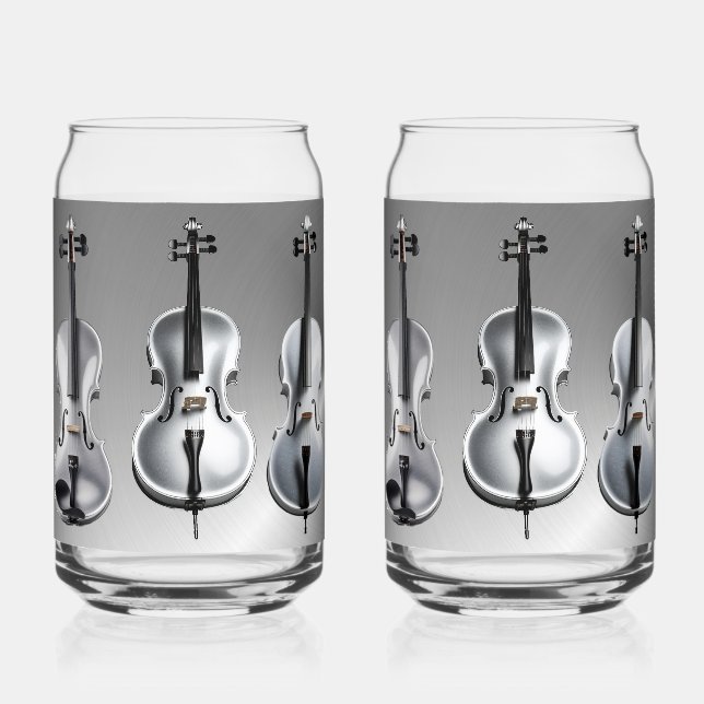 Orchesterlieder gedruckt 16oz Can Brille Dosenglas (Vorderseite)