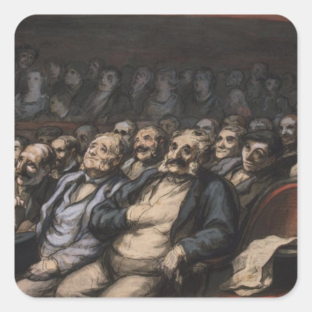 Orchestersitz, c.1856 quadratischer aufkleber (Vorderseite)