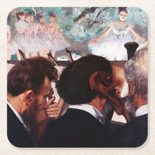 Orchestra Musicians, Edgar Degas Rechteckiger Pappuntersetzer