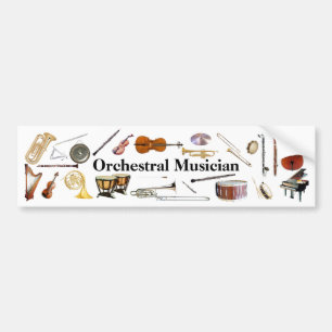 Orchestraler Musiker-Autoaufkleber Autoaufkleber