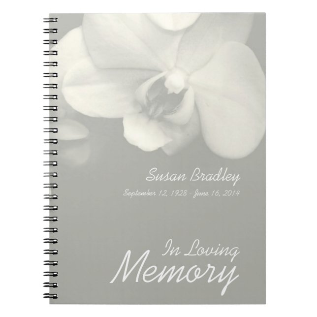 Orchid 9 Floral Photographie Funeral Livre d'or (Devant)