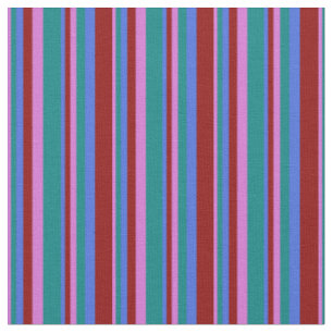 Orchid, Aquamarin, Royal Blue und Dunkelrot Stoff