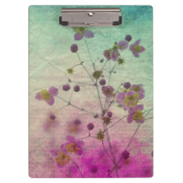 Orchid aquamarine und lila Blumenschrift Textur au Klemmbrett