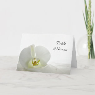 Orchid auf White Wedding Einladungskarte