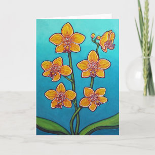 Orchid Azure Bliss III Grußkarte Karte