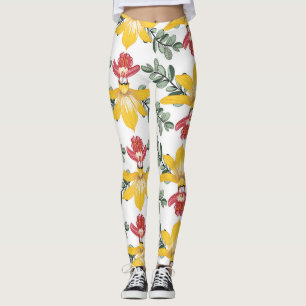 Orchid Beauty: Blumenmuster Eleganz. Leggings