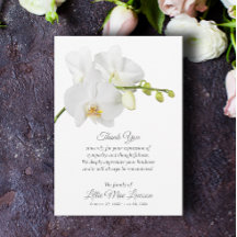 Orchid Beerdigung Feier des Lebens Dankeschön Kart