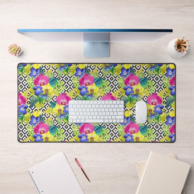 Orchid Begonia et Palm Leaves (Bureau 1)