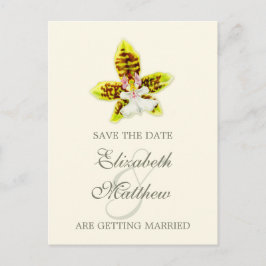 Orchid bemalte Blume Save the Date Karte